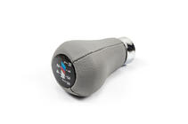 BMW 5 Series E34 1988-1995 Pomo de cambio OEM (piel sintética, gris liso) foto 1