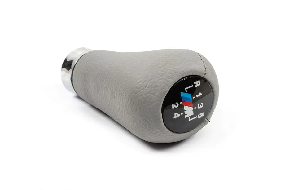 BMW 3 Series E36 1990-2000 Pomo de cambio OEM (piel sintética, gris liso) Image