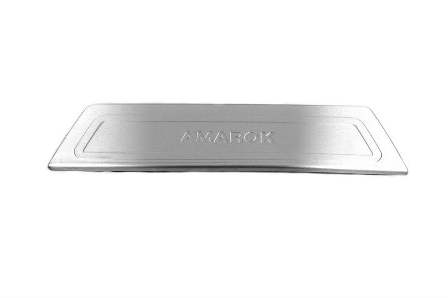 Volkswagen Amarok 2010-2022 Protector de parachoques trasero OmsaLine (brillo, acero inoxidable) Image