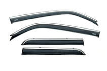 Toyota 4Runner 2009-2024 Deflectores de ventana con moldura cromada (4 uds, Niken) foto 2