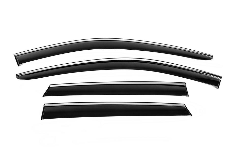 Kia Niro 2016–2021 Deflectores de ventana con moldura cromada (4 uds, Niken) Image