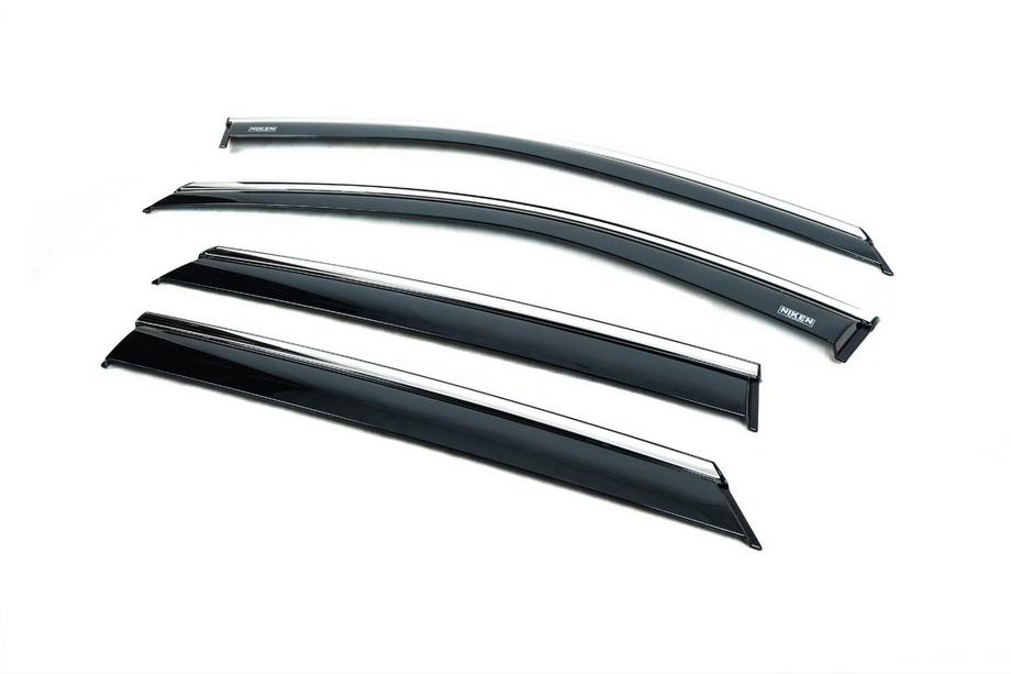 MG HS 2018- Deflectores de ventana con moldura cromada (4 uds, Niken) Image