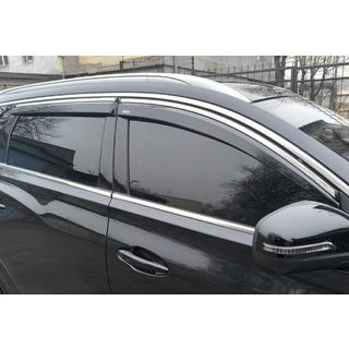 Deflectores de ventana con moldura cromada (4 uds, Niken) Chery Tiggo 7 2020- foto 1