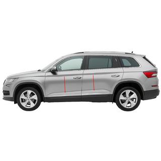 Molduras de puerta estrechas de acero inoxidable Carmos Skoda Kodiaq 2016-2023 foto 1