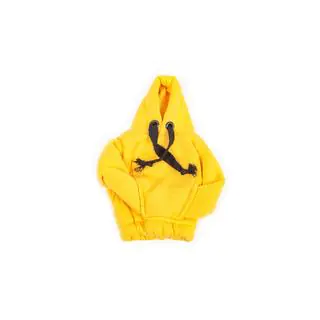Funda palanca de cambios estilo sudadera (amarillo, cordón negro) foto 2