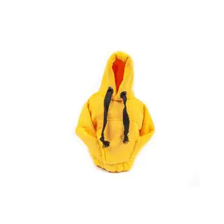 Funda palanca de cambios estilo sudadera (amarillo, cordón negro) foto 1