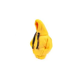 Funda palanca de cambios estilo sudadera (amarillo, cordón negro) foto 3