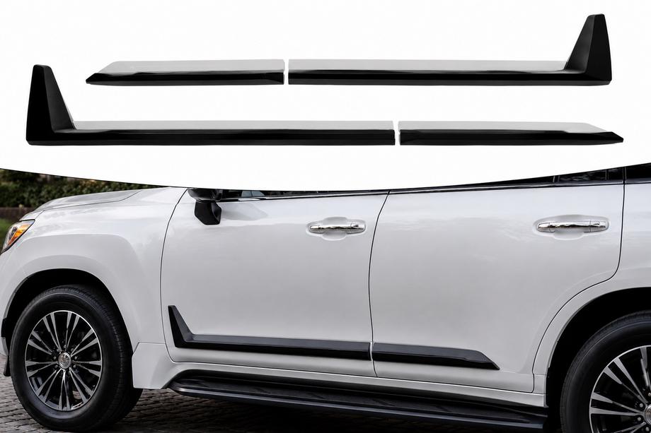 Lexus LX 500d/600 2022- Molduras de puerta negras F-Sport blanco+negro (4 uds, ABS) Image