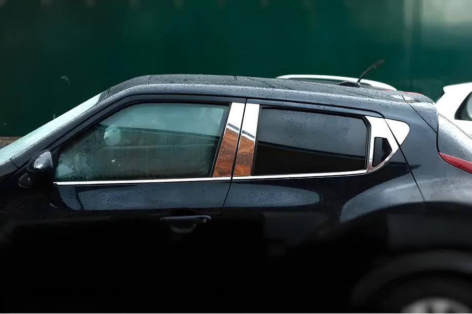 Nissan Juke 2010-2019 Molduras de Acero Inoxidable para Pilares de Puerta Omsa Line (6 pcs) Image
