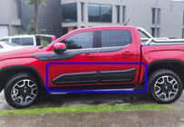 Volkswagen Amarok 2022- Molduras de puertas EuroCap (6 uds, ABS) foto 1