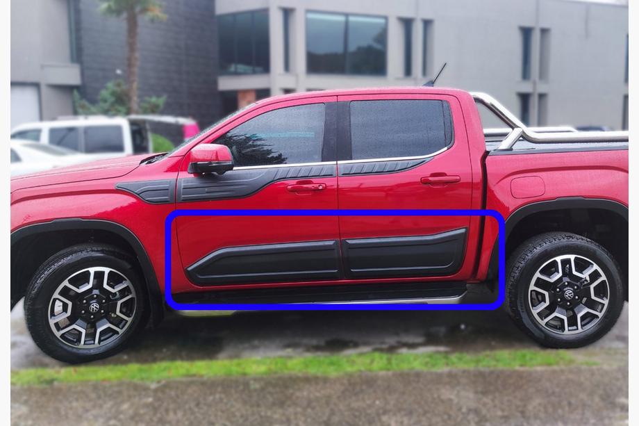 Volkswagen Amarok 2022- Molduras de puertas EuroCap (6 uds, ABS) Image