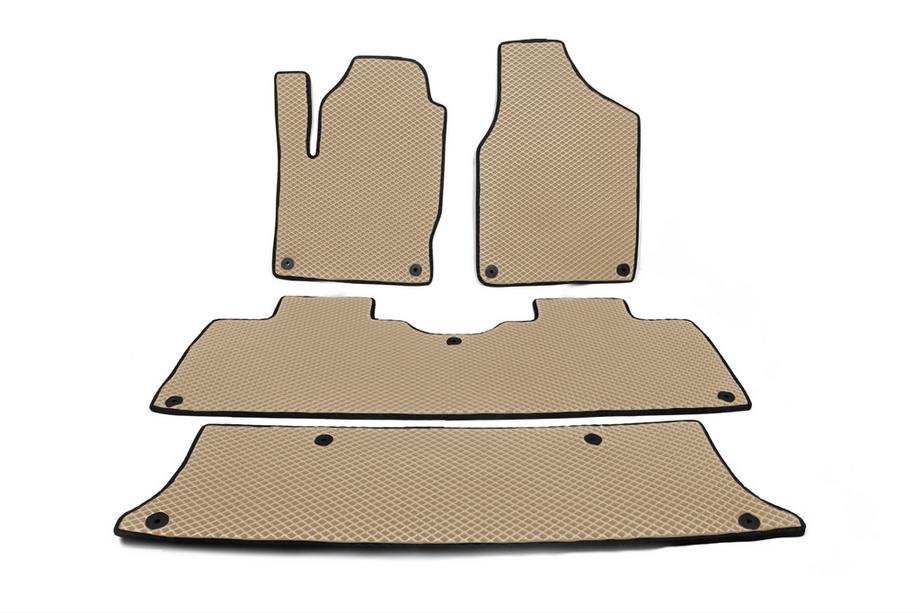 Ford Galaxy 1995-2006 Alfombrillas EVA (3 Filas, Beige) Image