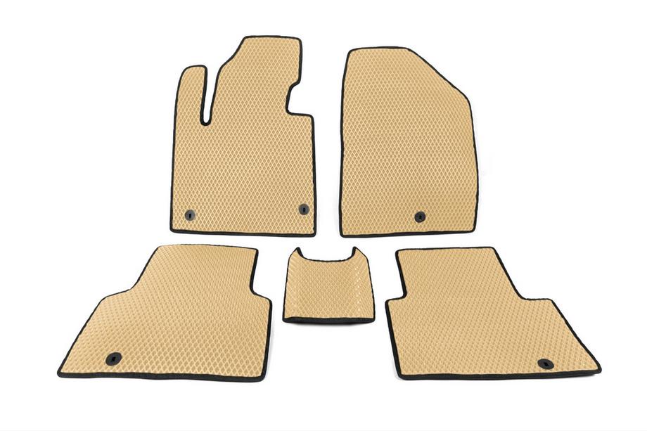 Hyundai Santa Fe 3 2012-2018 Alfombrillas 5 Plazas (EVA, Beige) Image