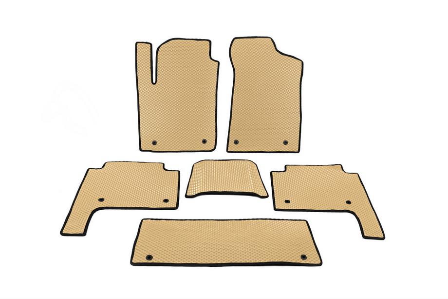 Nissan Patrol Y62 2010-2024 Alfombrillas EVA 3 Filas Beige Image
