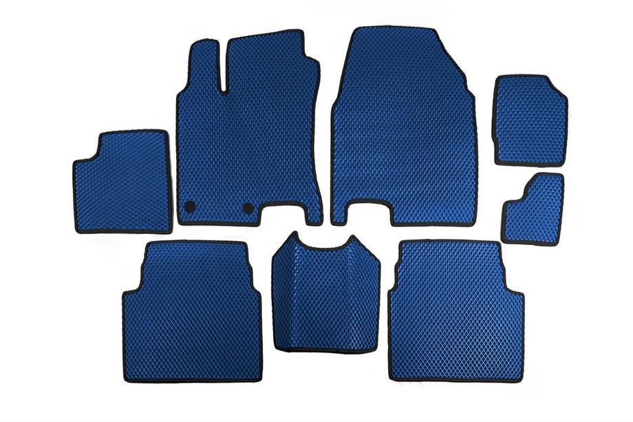 Nissan Qashqai 2007-2010 Alfombrillas EVA para +2 (3 Filas, Azul) Image