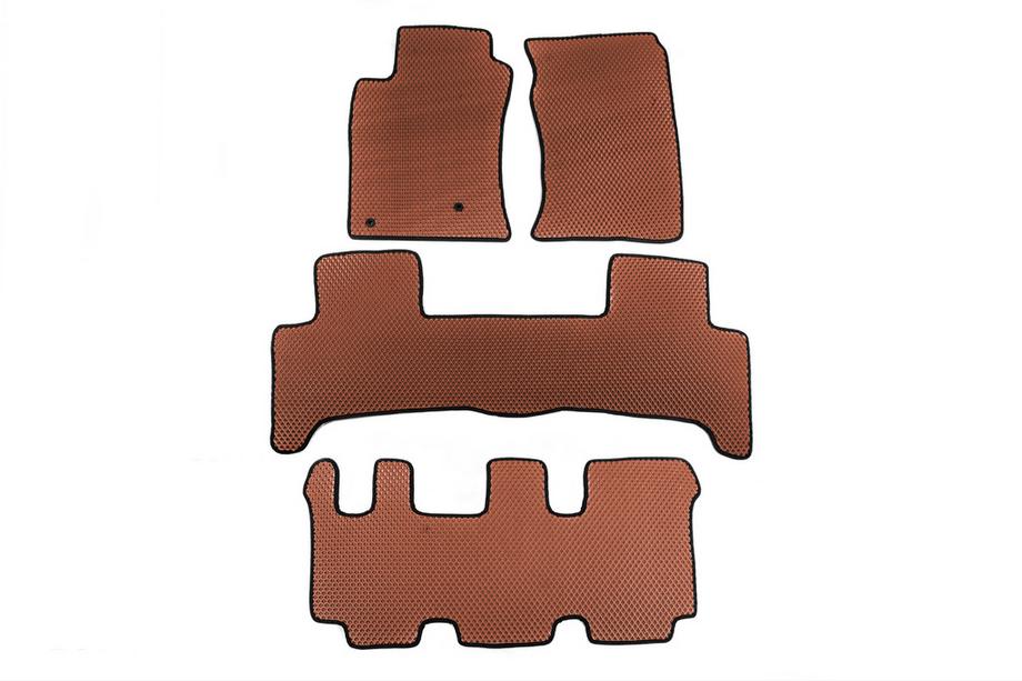 Toyota Land Cruiser Prado 120 2002-2009 Alfombrillas EVA (3 Filas, Marrón) Image