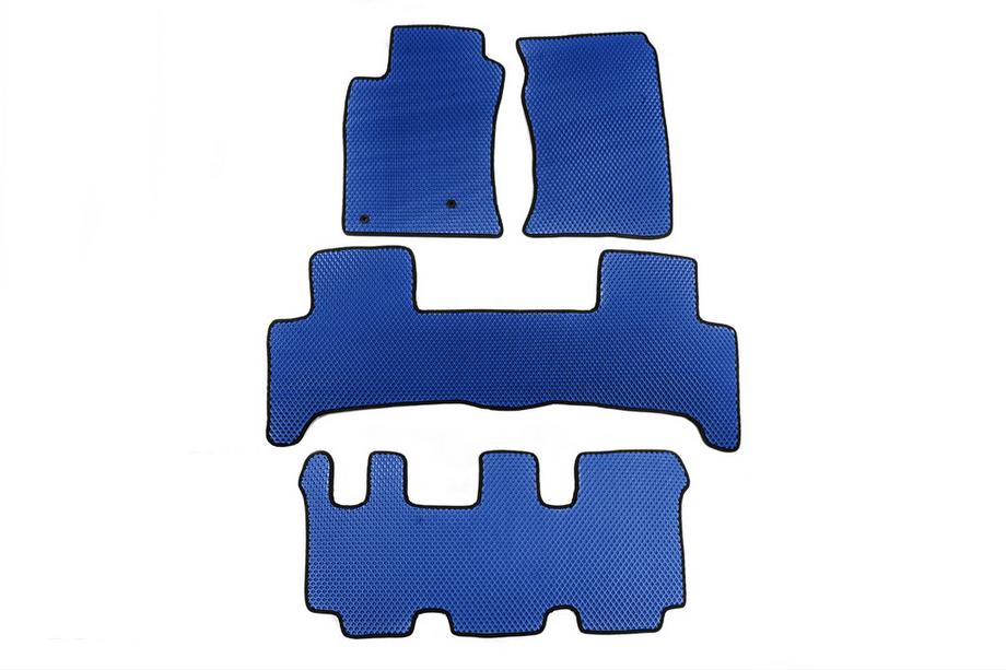 Toyota Land Cruiser Prado 120 2002-2009 Alfombrillas EVA (3 Filas, Azul) Image