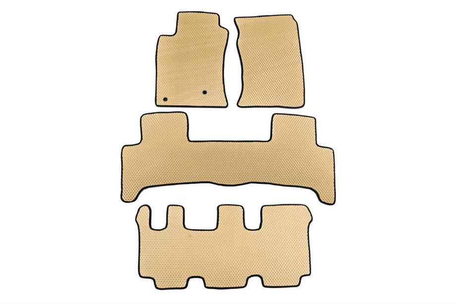 Toyota Land Cruiser Prado 120 2002-2009 Alfombrillas EVA (3 Filas, Beige) Image