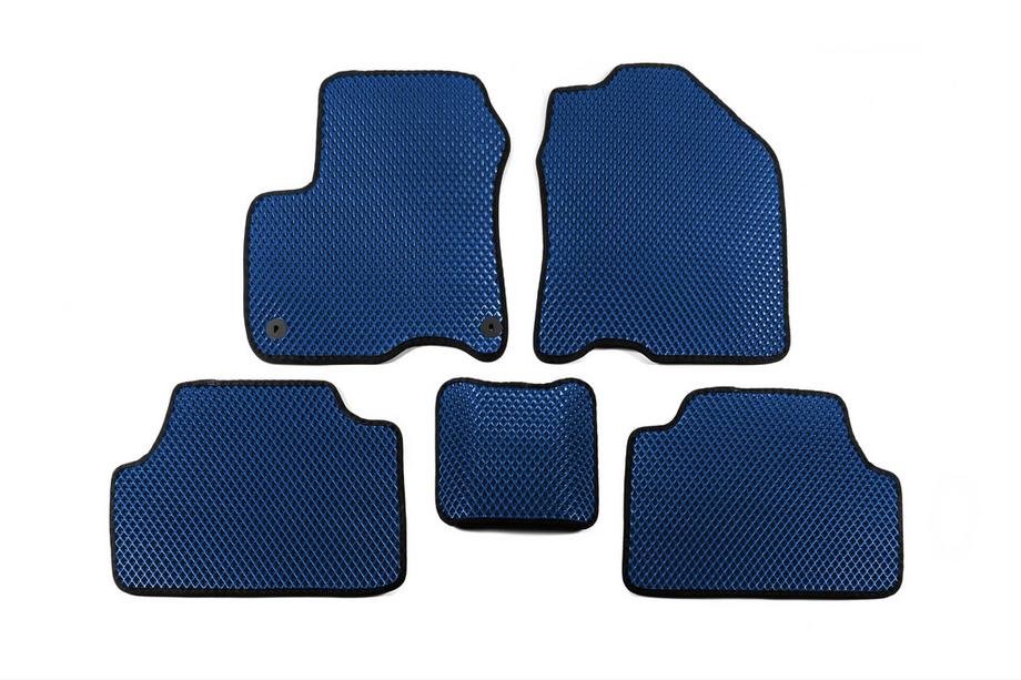 Hyundai Kona 2017-2023 Alfombrillas EVA V1 (Eléctrico, Azul) Image