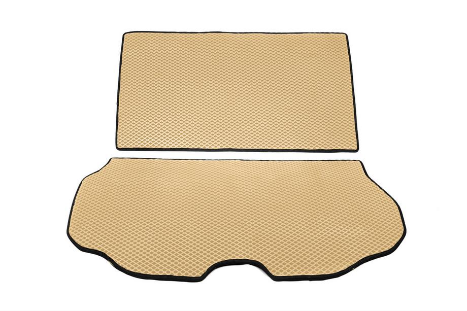Volvo XC70 2007-2013 Alfombrilla de maletero 2 piezas (EVA, Beige) Foto 1