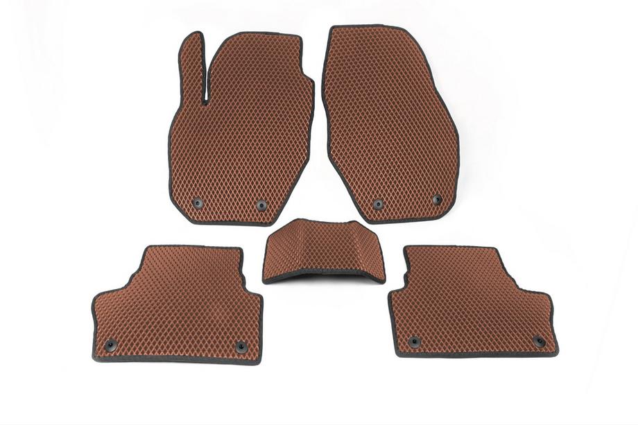 Volvo XC60 2009-2017 Alfombrillas EVA (Marrón) Image