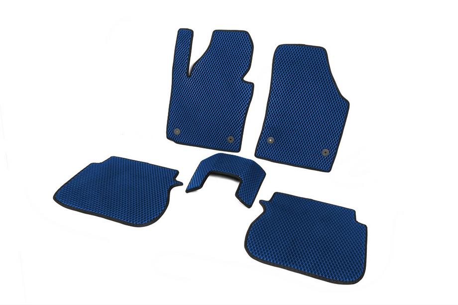Volkswagen Caddy 2015-2020 Alfombrillas EVA (Azul) 5 uds, delanteras y traseras (estándar, 2 puertas correderas) Foto 6