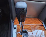 Toyota Land Cruiser 200 2007-2021 Pomo de Cambio (Cuero Negro + Carbono) foto 2