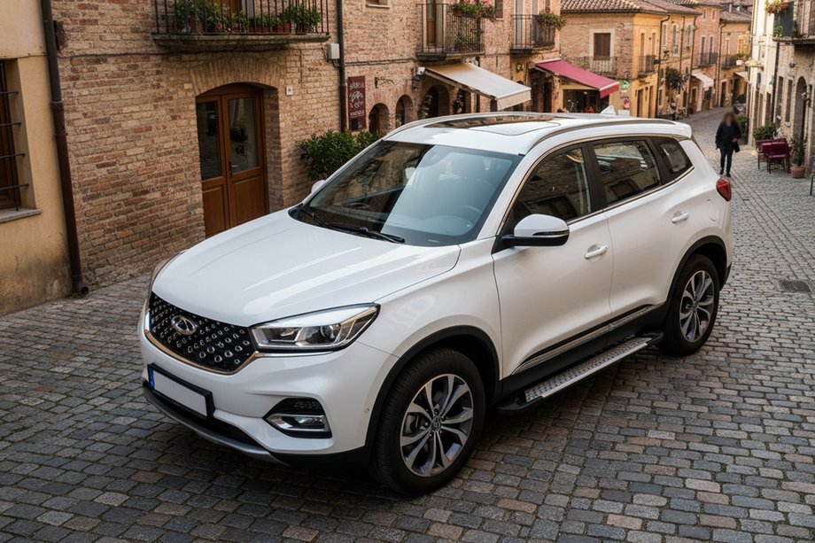 Chery Tiggo 8 2017- Estribos laterales Allmond Grey (2 uds., aluminio) Image