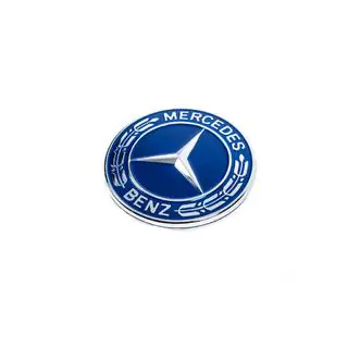 Tapa en lugar de emblema en capó Mercedes (azul, 57mm) foto 1