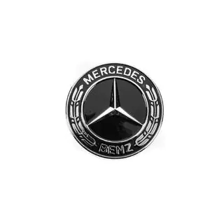 Tapa en lugar de emblema en capó Mercedes (negro, 57mm) foto 2
