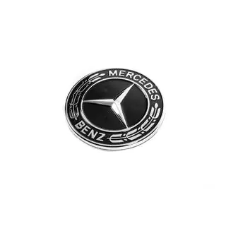Tapa en lugar de emblema en capó Mercedes (negro, 57mm) foto 1