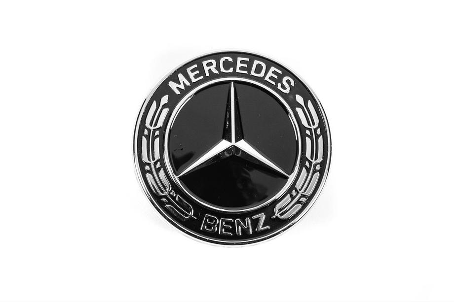 Mercedes-Benz Tapa en lugar de emblema en capó Mercedes (negro, 57mm) Foto 2