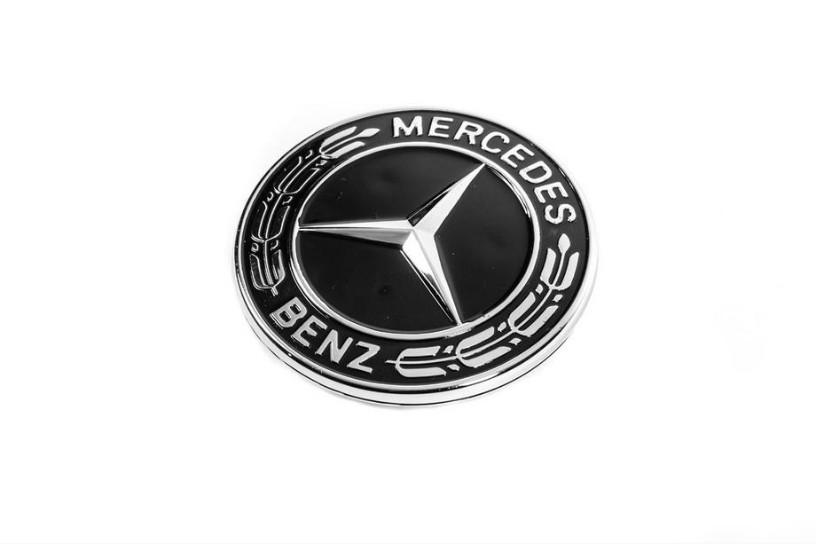 Mercedes-Benz Tapa en lugar de emblema en capó Mercedes (negro, 57mm) Foto 1