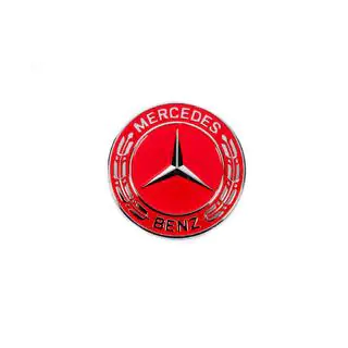 Tapa sustituta del emblema en capó Mercedes (roja, 57mm) foto 1