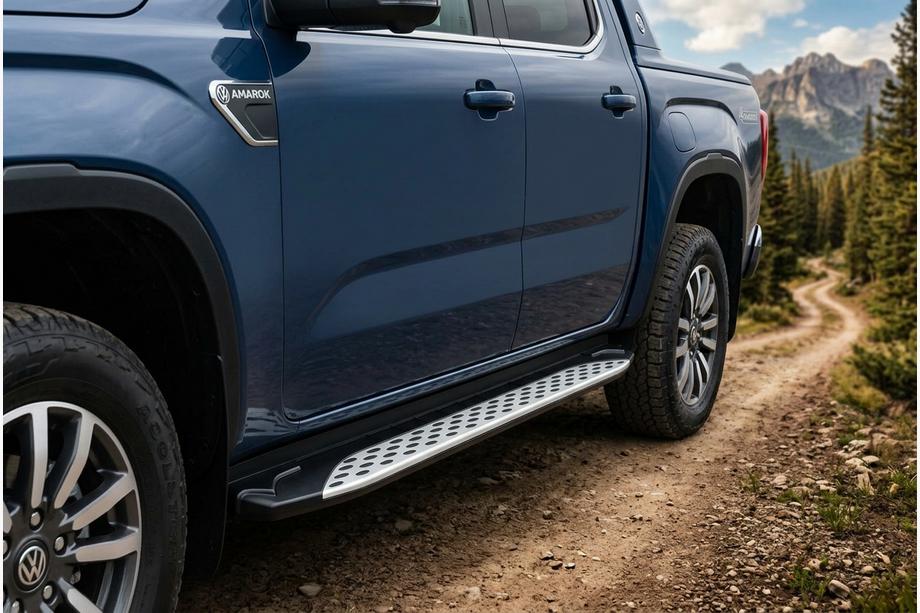 Volkswagen Amarok 2022- Estribos Laterales Shining V1 (2 uds., Aluminio) Image