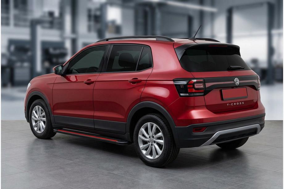 Volkswagen T-Cross 2019- Estribos Laterales Maya Red (2 uds., Aluminio) Image