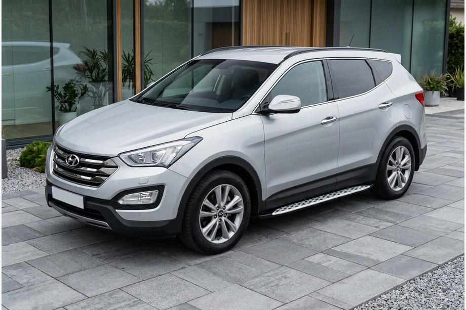 Hyundai Santa Fe 3 2012-2018 Estribos Laterales Shining V1 (2 uds., Aluminio) Image