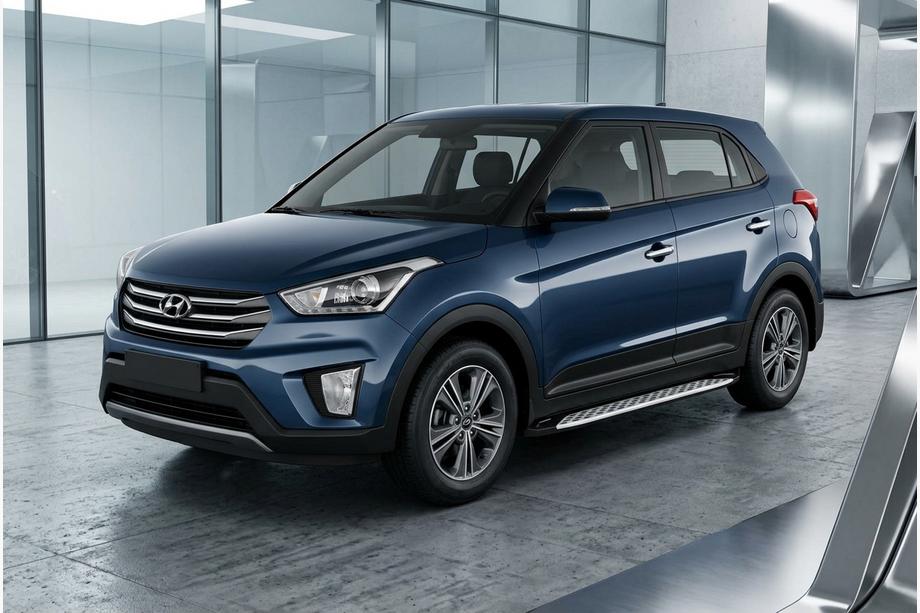 Hyundai Creta 2014-2020 Estribos Laterales Shining V1 (2 uds., Aluminio) Foto 1