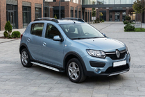 Renault Sandero 2013-2022 Estribos Laterales Shining V1 (2 uds., Aluminio) foto 1