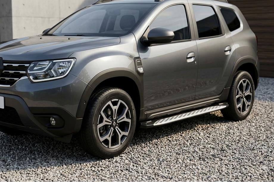 Renault Duster 2018-2024 Estribos Laterales Shining V1 (2 uds., Aluminio) Image