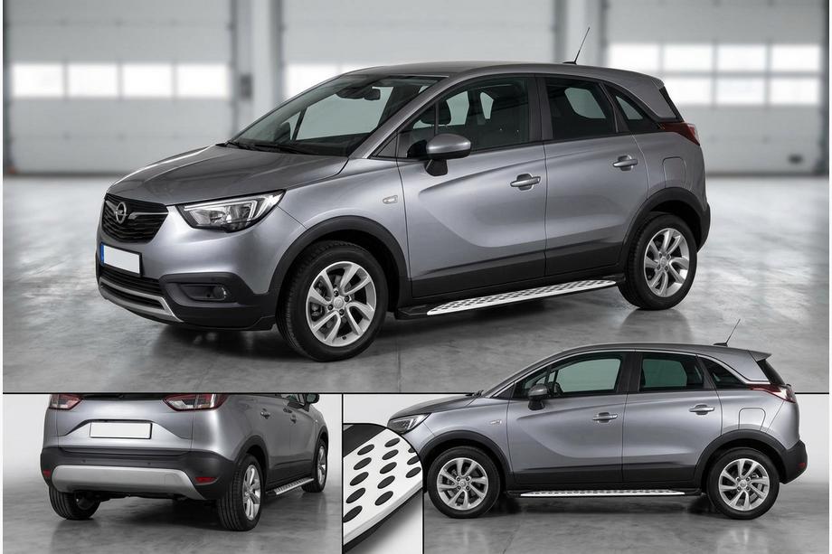 Opel Crossland X 2017-2024 Estribos Laterales Shining V1 (2 uds., Aluminio) Image