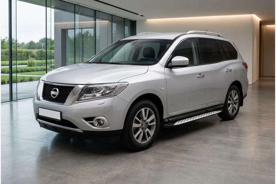 Nissan Pathfinder R52 2012-2021 Estribos Laterales Shining V1 (2 uds., Aluminio) Foto 1