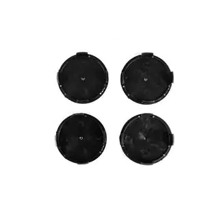 Tapacubos centrales 71/74 mm sin aro (4 uds, negros con logotipo cromado) foto 3