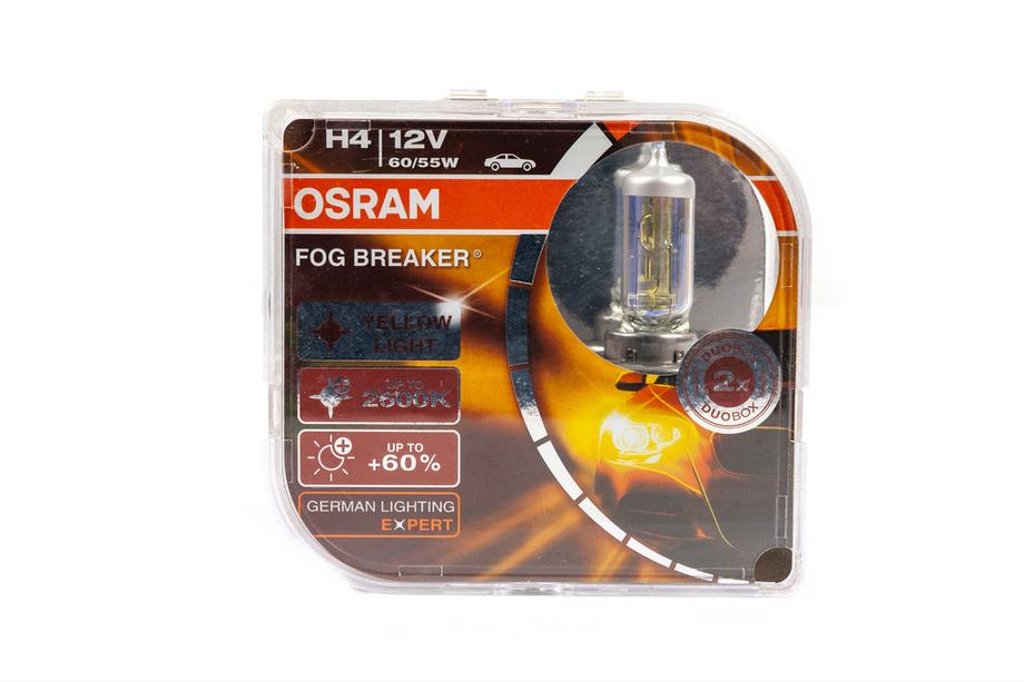 Bombillas de faro Osram H4 60/55W Fog Breaker 62193FBR (2 uds) Foto 1