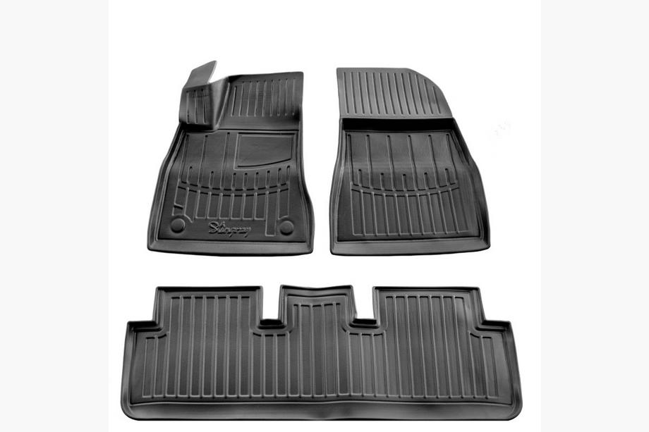 Tesla Model 3 2017- Alfombrillas de goma Stingray 3D (Highland 2023-, 3 uds.) Image