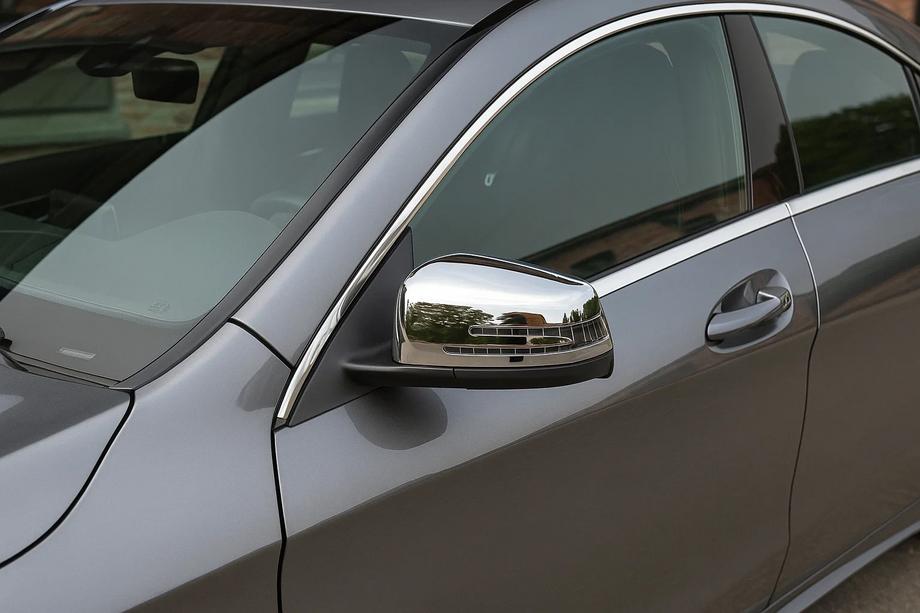Mercedes CLA C117 2013-2019 Cubiertas de Espejos (2 uds, Acero Inoxidable) Foto 1