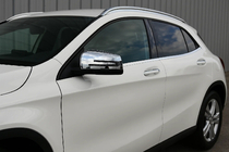 Mercedes GLA X156 2014-2019 Cubiertas de Espejos (2 uds, Acero Inoxidable) foto 1