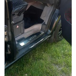 Protecciones de umbral interior Carmos V1 (3 piezas, acero inoxidable) Mercedes Vito W638 1996-2003 foto 1