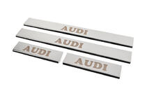 Audi A4 B8 2007-2015 Cubiertas de Umbral (4 uds, Acero Inoxidable) foto 2
