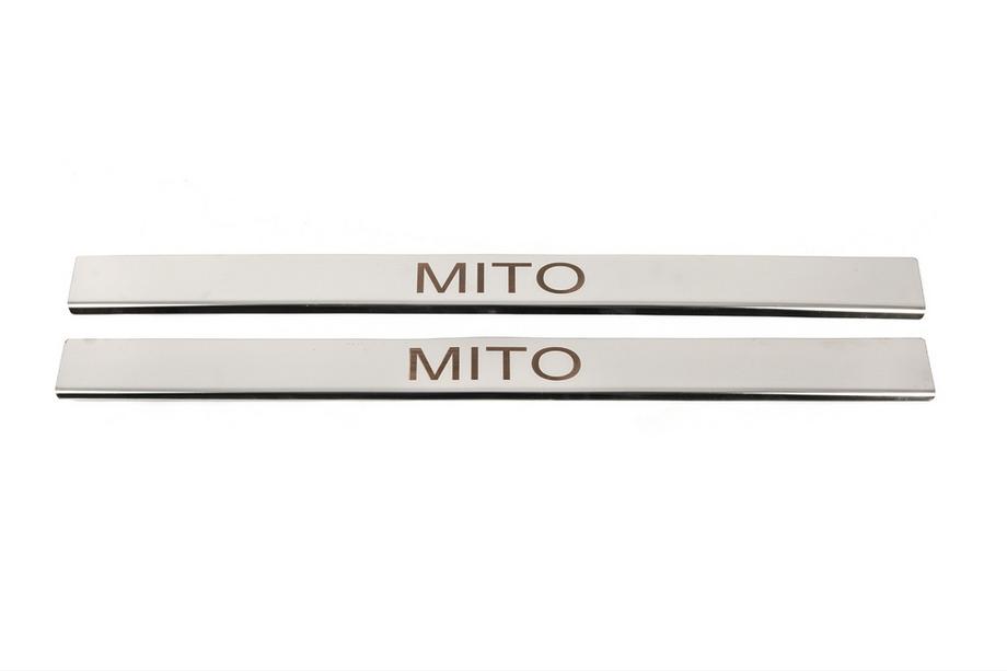 Alfa Romeo MiTo 2008-2018 Cubiertas de Umbral (2 uds, Acero Inoxidable) Image
